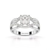 1.35 CT Layered Round Cut Lab Diamond Ring
